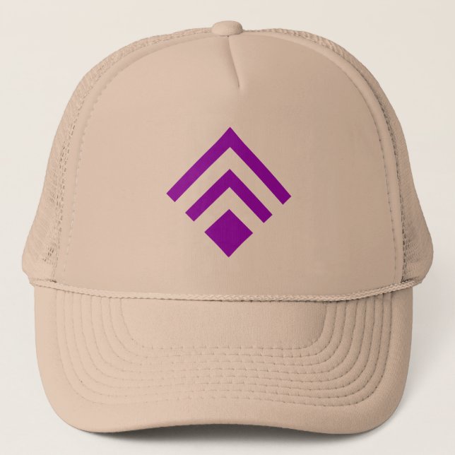 Geometric Arrow 02 - Purple Trucker Hat (Front)