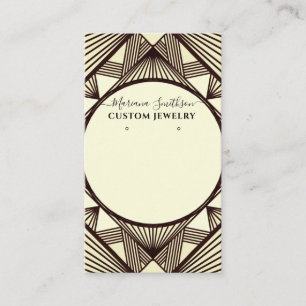 Geometric Art Deco Large Earrings Display Cards
