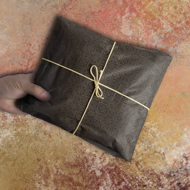 Geometric Art Deco Pattern | Black Bronze Tissue Paper (Creator Uploaded)