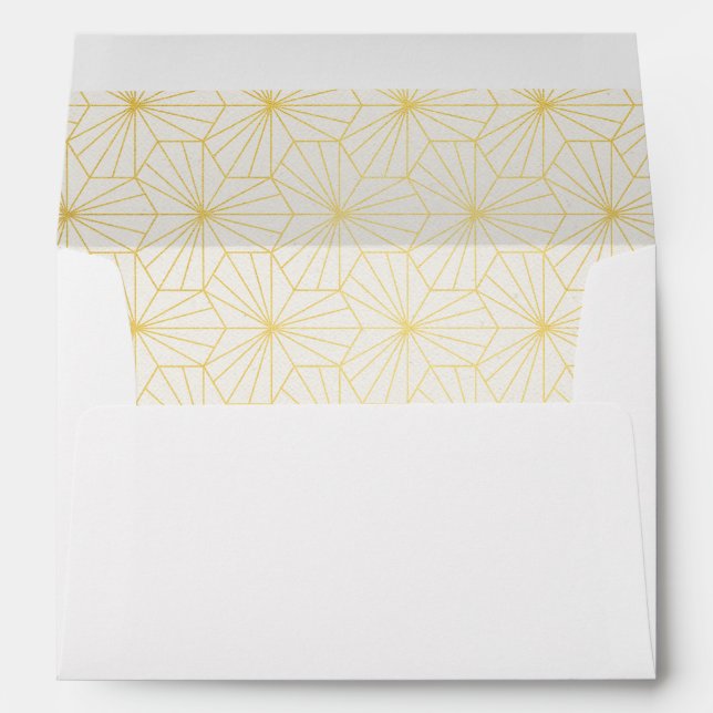 Geometric art deco return address Envelope (Back (Bottom))