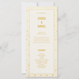 Geometric Art Deco Wedding Ceremony Program