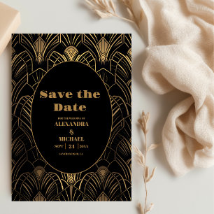 Geometric Art Deco Wedding Save The Date