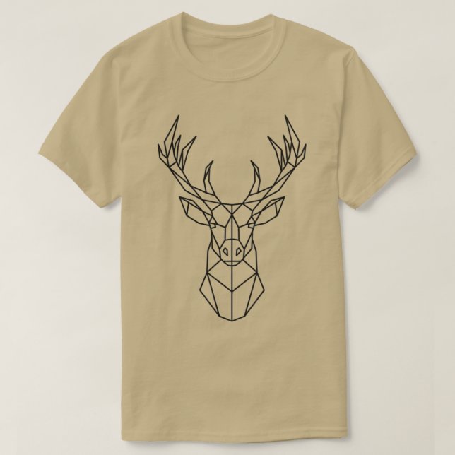 geometric art design deer stag animal T-Shirt (Design Front)