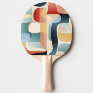 Geometric Art Design Ping Pong Paddle