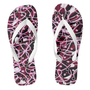 Geometric art flip flops
