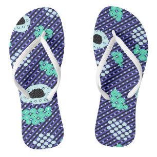 Geometric art flip flops