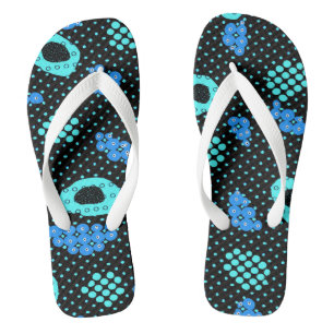 Geometric art flip flops