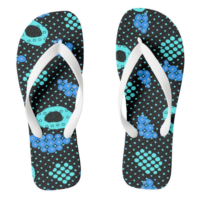 Geometric art flip flops (Footbed)