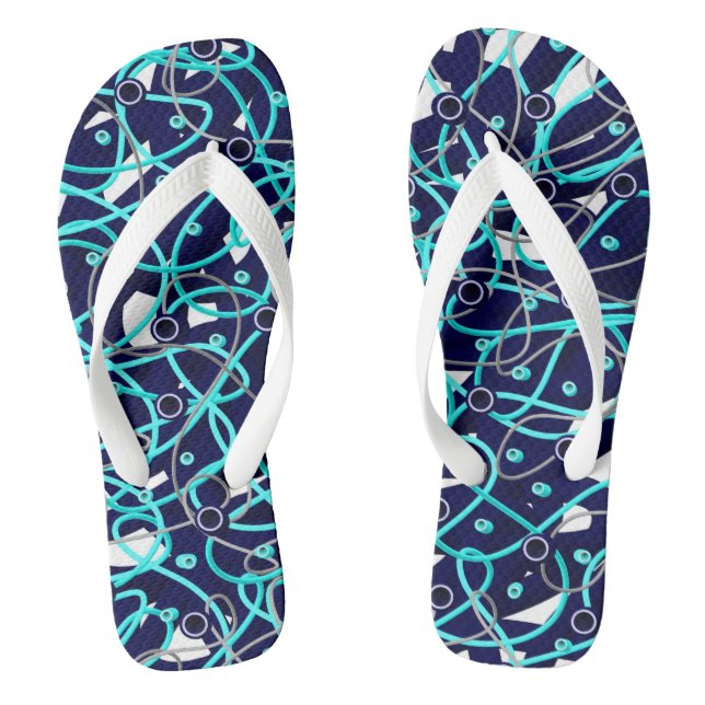 Geometric art flip flops (Footbed)