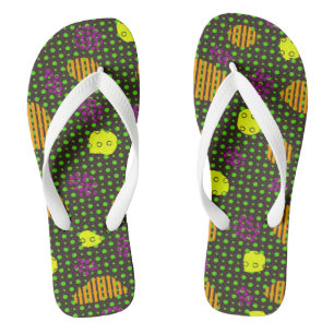 Geometric art flip flops