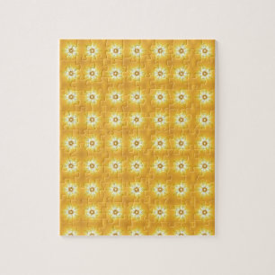 Geometric art fun golden jigsaw puzzle