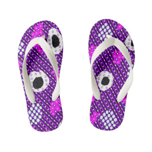 Geometric art kid's flip flops