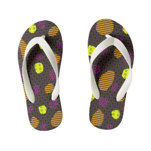 Geometric art kid's flip flops