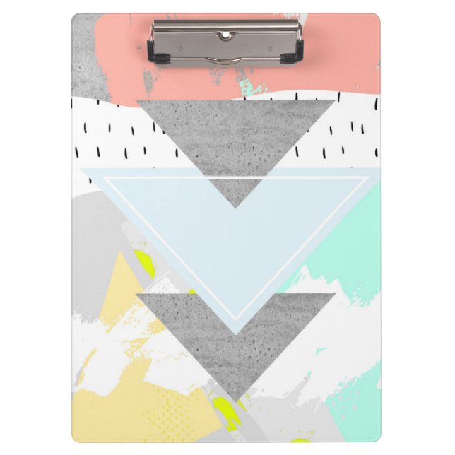 Geometric Art Print Clipboard (Front)