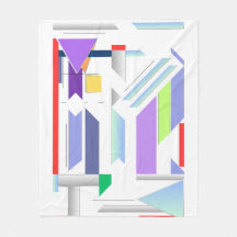 Geometric Art print Fleece Blanket