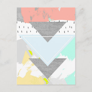 Geometric Art Print Postcard