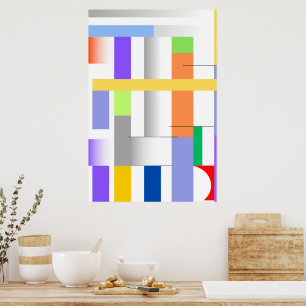 "Geometric Art Print  Premium Poster Wall Art