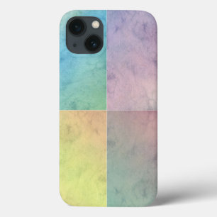 Geometric Art Watercolor Squares Colourful Pastel iPhone 13 Case