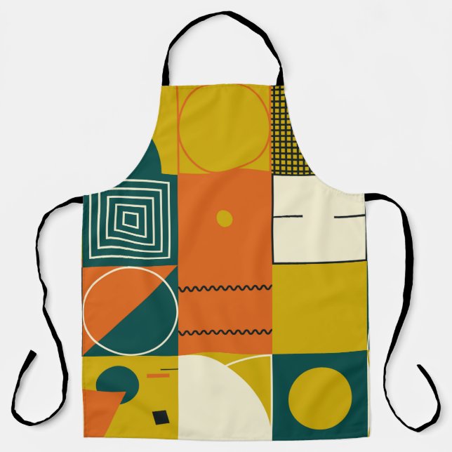 Geometric artwork design with simple shapes and fi apron (Front)