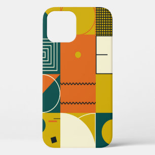 Geometric artwork design with simple shapes and fi iPhone 12 case