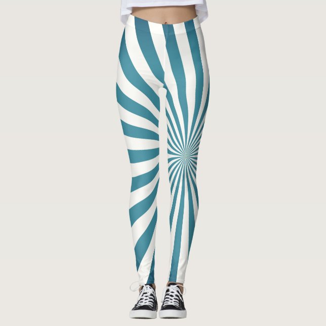 Geometric Astral Seamless Pattern Design Leggings (Front)