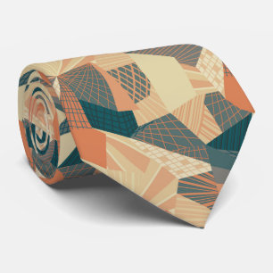 Geometric Autumn Fields Neck Tie