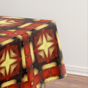 Geometric Autumn Star Design Table cloth