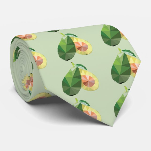 Geometric avocado tie (Rolled)