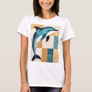 Geometric Azure Leap T-Shirt