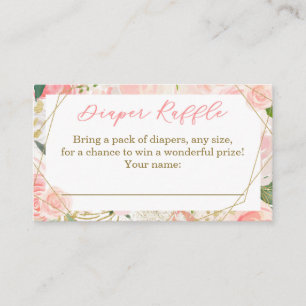 Geometric Baby Shower Diaper Raffle Tickets