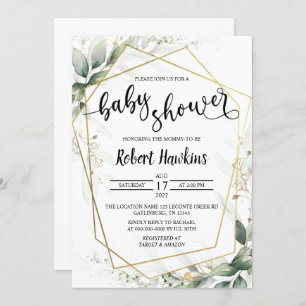 Geometric Baby Shower Invitation