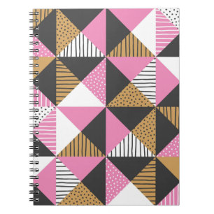 Geometric background. Abstract vintage illustratio Notebook
