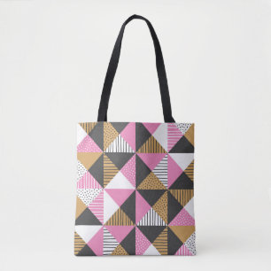 Geometric background. Abstract vintage illustratio Tote Bag