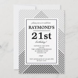 Geometric Background Birthday Invitation