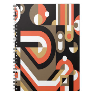 Geometric background design. Abstract artwork patt Notebook
