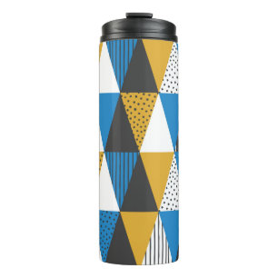 Geometric background. Vintage illustration. Thermal Tumbler