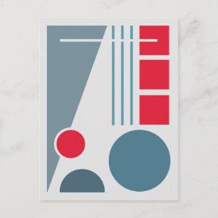 Geometric Balance 1 Abstract Design Postcard