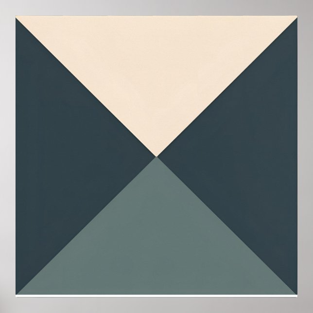 Geometric Balance – Minimalist Triangles Poster (Front)