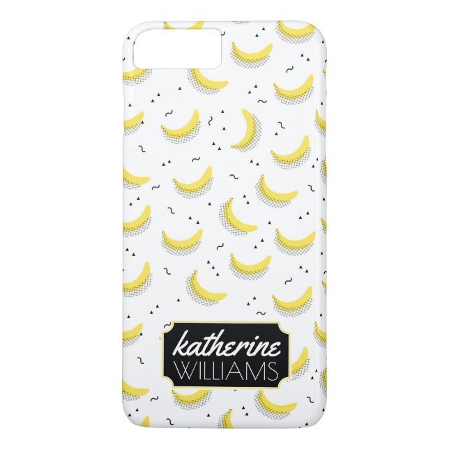 Geometric Bananas | Add Your Name Case-Mate iPhone Case (Back)