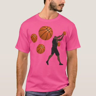 Geometric Basketball Shape Low Poly Basketball T-Shirt