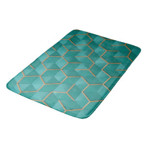 geometric bath mat