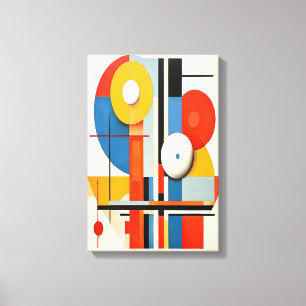 Geometric Bauhaus Minimalist Abstract Art Canvas Print
