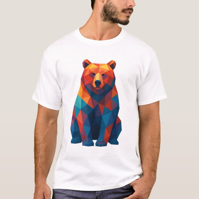 Geometric bear design T-Shirt (Front)