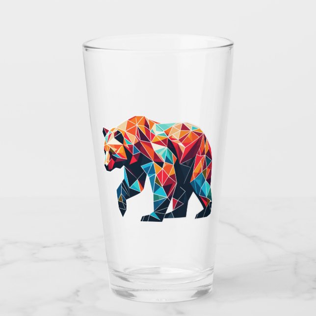 Geometric Bear Glass (Front)