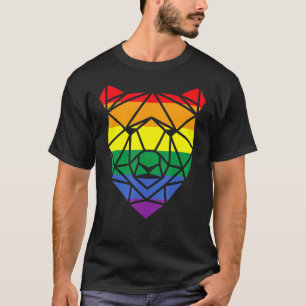 Geometric Bear Lgbt Papa Mens Gay Pride Month Fath T-Shirt