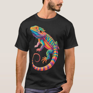 Geometric Bearded Dragon Art Visionary Spirit T-Shirt