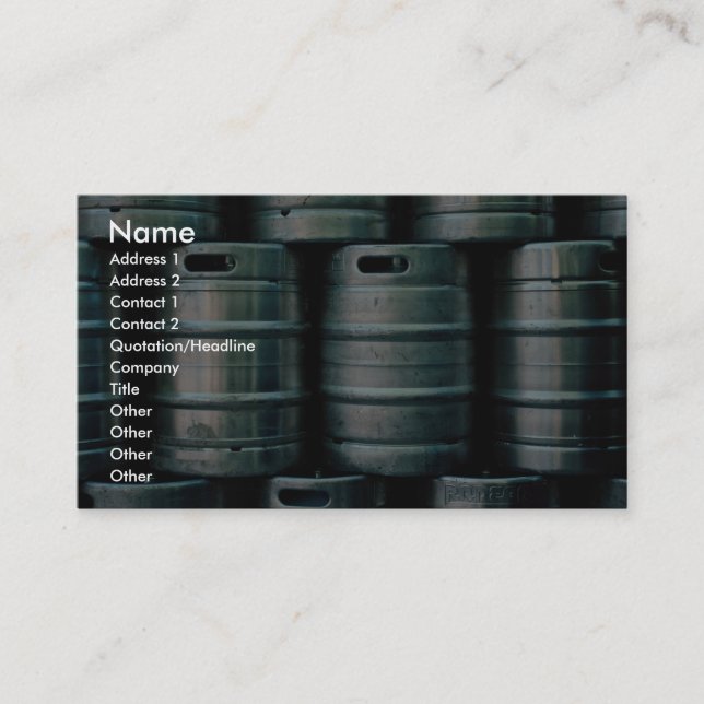 Geometric beer barrels, Czech Republic Business Card (Front)