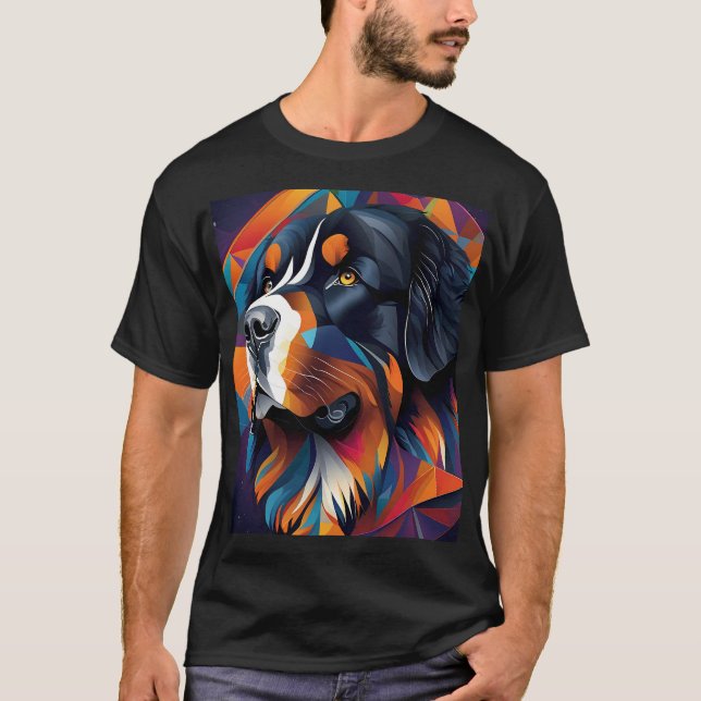 Geometric bernese mountain dog T-Shirt (Front)