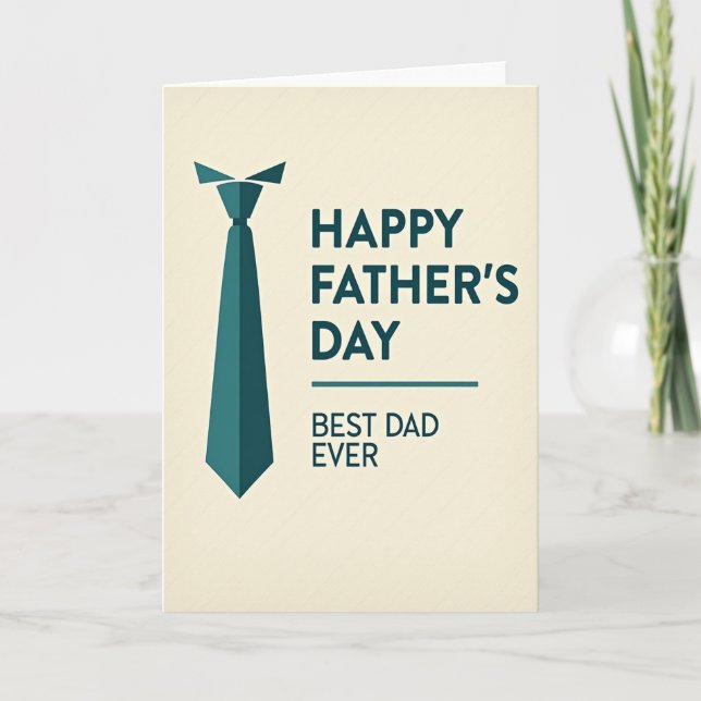 Geometric Best Dad Ever Card (Front)