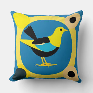 🎨 Geometric Bird Modern Abstract Decor 🌿🐦 Cushion